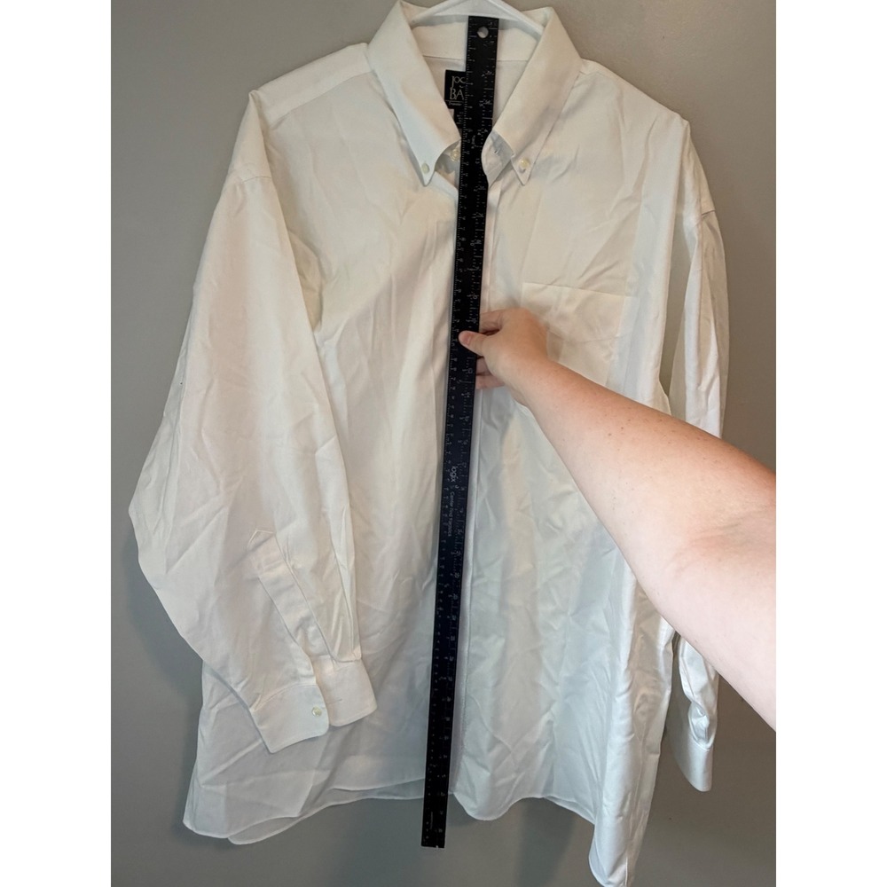 Jos. A. Bank Traveler's Collection White Cotton Dress Shirt 17-33 Mens